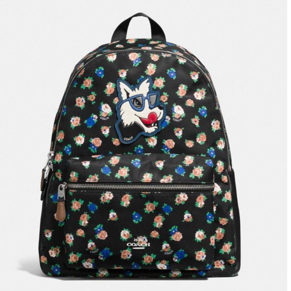 Coach Mini Charlie Tea Rose Floral Print main image 4